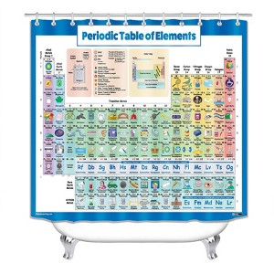 Periodic Table Of Elements Shower Curtains for Bathroom Waterproof Fabric Bath Curtain Durable Soft Stylish Bathroom Decor 72x72 Inch - 1 of 1