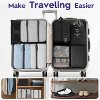 Fosmon 8pc Packing Cubes Set, Packing Cubes for Travel, Hanging Toiletries Travel Bags Makeup, Luggage Suitcase Organizer Bags Travel Cube Set, Black - 2 of 4
