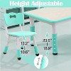 Kids Table and Chairs Set, Height Adjustable Toddler Table with 6 Chairs ¨C Erasable Art Desk for Preschool, Daycare, Home - 4 of 4