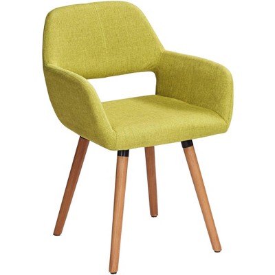 55 Downing Street Nelson Green Fabric Mid-Century Modern Dining Chair