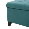 CAVINAS Square Velvet Storage Ottoman Bench with Hidden Support Hinges,Upholstered Storage Ottoman,Storage Benches for Living Room,Bedroom - 4 of 4