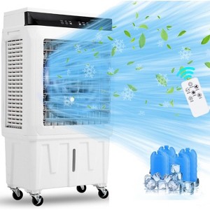Evaporative Air Cooler, 1800 CFM Swamp Cooler with 8.4 Gal Water Tank, 120° Oscillation Water Cooling Fan with 3 Modes and Wind Speeds - 1 of 4