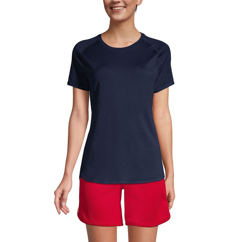 Lands' End School Uniform Women's Short Sleeve Active Gym T-shirt, 1 of 4