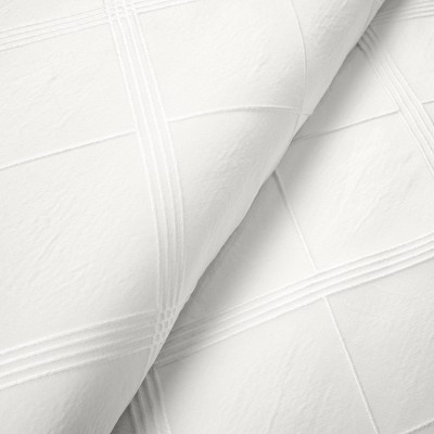 Pure White Diamond Jacquard Full Comforter Set
