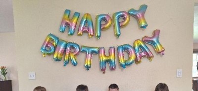 16ct Happy Birthday Pastel Rainbow Balloons - Spritz™ : Target