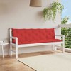 vidaXL Indoor/Outdoor Bench Cushions 2 pcs, Non-slip, Water-Repellent, Red 70.9"x19.7"x2.8" - 2 of 4
