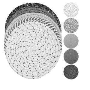 Itopfox Trivet Mats Set for Hot Dishes, Heat Resistant Pot Holders for Kitchen Counter and Table, Anti Stain Hot Pads for Pots and Pans - 1 of 4