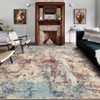 Modern Abstract Area Rug Machine Washable Ultra Thin Non Shedding Pet Friendly Foldable Non Slip Stain Resistant With Bordered Design Floor Carpet - 2 of 4