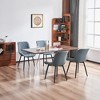 YOUNIKE Modern Kitchen & Dining Room Chairs Set of 2 Leather Upholstered Chair for Dining Table Side Vanity Chair 19.29"Wx24.02"Dx31.89"H - 2 of 4