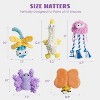 Nocciola 5 PCS Easter Pastel Colors Fuzzy Plush Toys, Colorful Summer Toy, Squeaky Crinkle Cute Dog Toys, Durable Stuffed Toys for All Breeds - 2 of 4