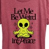 Women's - Instant Message - Alien Let Me Be Weird Short Sleeve Graphic T-Shirt - 2 of 4