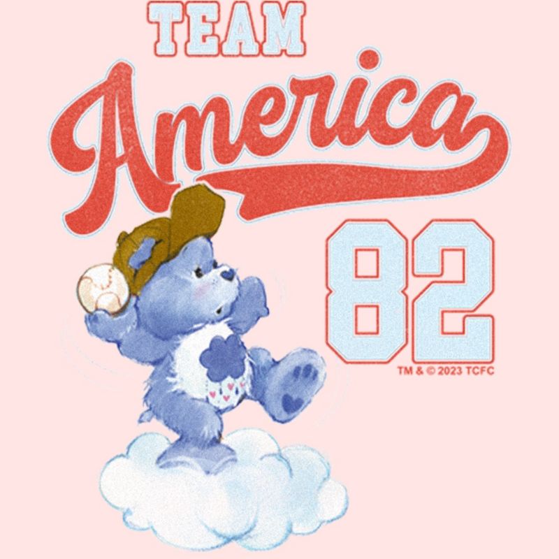 Care Bears Team America Baseball Grumpy Bear  T-Shirt - Light Pink - 2T, 2 of 4