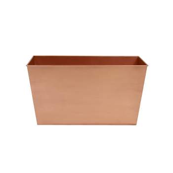 ACHLA Designs 22" Wide Rectangular Galvanized Steel Planter Box Copper Plated