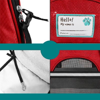 Large Red Soft Sided Airline Approved Pet Carrier