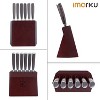 imarku Steak Knives Set of 6, German High Carbon Stainless Steel Serrated Knife Set, 5-inch Safe Material Sharp Knives with Ergonomic Handle - 4 of 4
