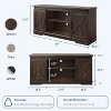 Farmhouse TV Stand for TVs Up to 65", Rustic Entertainment Center with Sliding Barn Doors, Storage Cabinets & Adjustable Shelf, Media Console - 4 of 4
