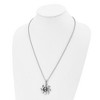 Black Bow Jewelry Stainless Steel Antiqued Saw Blade and Skull Necklace 24 Inch - 3 of 4
