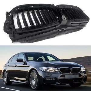 Front Upper Radiator Grille Active Air Shutter 51747497279 Compatible For G30 G31 Models 2017-2020, Plastic Front Bumper Kidney Grill Replacement - 1 of 4