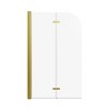NicBex Bathroom Pivot Bifold Shower Tub Door Panel with 1/4" (6mm) Thick SGCC Tempered Glass Frameless Folding Pivot Glass Shower Door - 2 of 4