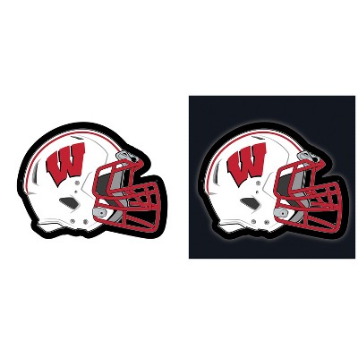 Evergreen Ultra-Thin Edgelight LED Wall Decor, Helmet, University of Wisconsin-Madison- 19.5 x 15 Inches Made In USA