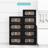 Racxily Black, Wide Folding Storage Cabinet, Collapsible Storage Bins with Magnetic Door, Plastic Storage Cabinet with Wheels - 4 of 4