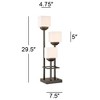 Franklin Iron Works Modern Console Table Lamp 29 1/2" Tall with USB Charging Port Bronze Metal White Glass Square Shade for Bedroom Living Room House - 4 of 4