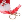Unique Bargains Christmas Keychain with Double Ring and Lobster Clasp Plush Mesh Metal 1 Pc - 3 of 4
