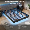 Whizmax Floating Bed Frame Queen/Full Size with LED Lights, Metal Platform Queen Bed, No Box Spring Needed, Easy to Assemble, Gray - 2 of 4