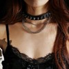 Cool Punk Goth Metal Spike Studded Leather Collar Choker Fashionable, Exquisite and High-end - 3 of 4