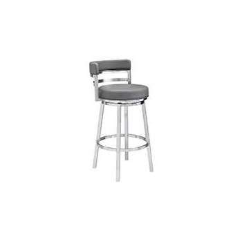 Timo Swivel Counter Height Barstool With Wood Base Cream