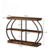Syemin Console Tables Industrial Console Table, 3-Tier Entryway Table, Rustic Brown Narrow Sofa Accent Table with Storage Brown, 41.34"*11.81"*31.5" - 3 of 4