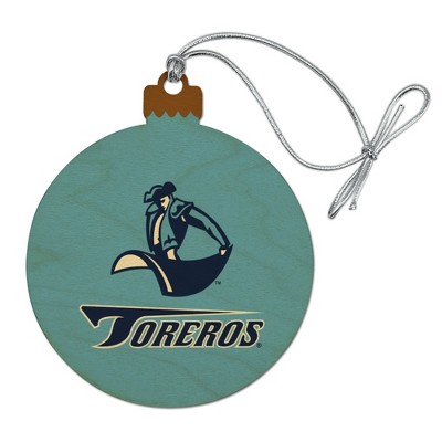 University of San Diego Toreros Wood Christmas Tree Holiday Ornament