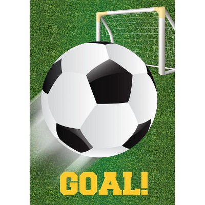 Soccer Goal Outdoor Garden Flag with Soccer Ball Design