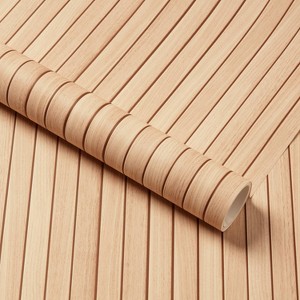 Slatted Wood Wallpaper White Oak - Threshold™: Removable Peel n Stick Vinyl Wall Decal, Classic Wood Grain Design - 1 of 4