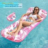 Jasonwell 2-Pack Inflatable Pool Float Loungers, 71"x31", Blue & Rose for Adults, Swimming, Lake, Beach & Party Floats - 2 of 4