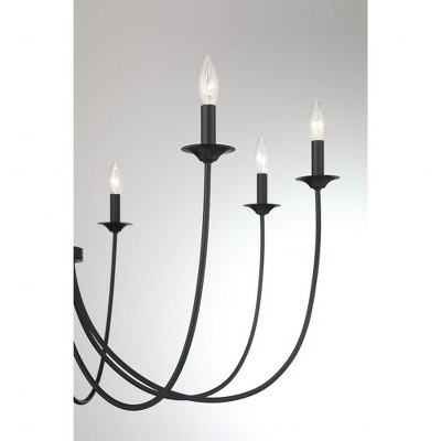Savoy House Stonecrest Matte Black 8-Light Candle Chandelier