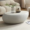 NicBex Modern 43.3" Irregular Coffee Table with Fiberglass Frame for Living Room and Office, White - 2 of 4