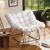 PAKASEPT Reclining Rocking Chair, Patio Rocking Chair With Cushions for Living Room, Porch Backyard - 3 of 4