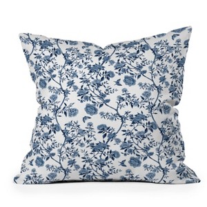 26"x26" Deny Designs Evanjelina & Co Chinoiserie Outdoor Throw Pillow Blue - 1 of 4
