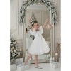 2Bunnies Girls 1-9Y Beaded Sequin Embellished Tulle Puff Sleeve Christmas Party Dress - 3 of 4