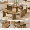 Tribesigns 3 Pieces Dining Table Set with 2 Benches, 55" Farmhouse Kitchen Table Set for 4-6, Rectangular Wooden Heavy Duty Dinette - 4 of 4