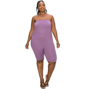 L I V D Women's Essential Tube Romper - 1 of 3