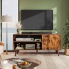 Itopfox Mid-Century Modern TV Stand for 55 Inch TVs with Storage Cabinet, Entertainment Center for Living Room and Bedroom, Brown TV Console - 2 of 4