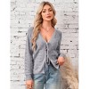 Coolmee Cardigan Sweaters for Women Cropped Tie Front Lightweight Cardigan Long Sleeve Fashion Fall Shrugs - 2 of 4