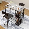 Garvee Dining Room Table with 2 Upholstered Chairs, Dining Table and Chairs with Metal Frame, Small Kitchen Table for Apartment, living Dining room - 3 of 4