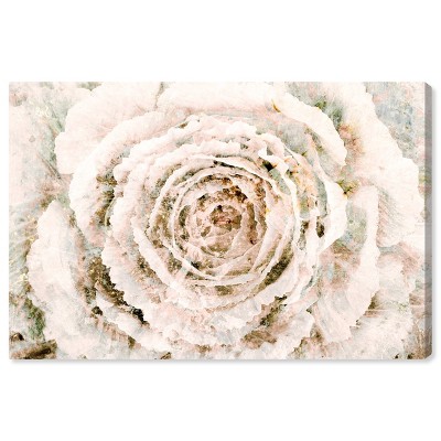 10" x 15" Brown Winter Flower Floral and Botanical Unframed Canvas Wall Art in White - Oliver Gal