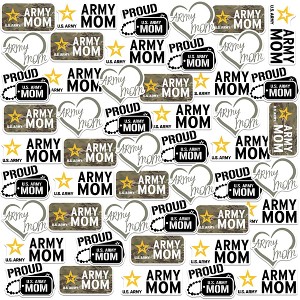 Army Mom 50ct Vinyl Large Deluxe Stickers Variety Pack - 1 of 4