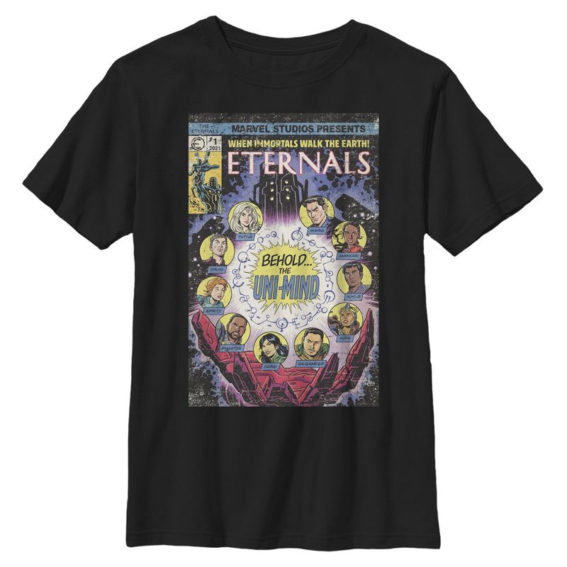 Boy's Marvel Eternals Retro Comic Book Cover T-Shirt, 1 of 6