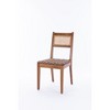 Rattan Leather Woven Strips Kitchen Dining chair,Living Room Side Chairs 18 Inch K/D set of 2 - 3 of 4