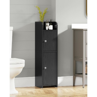 USIKEY Small Bathroom Storage Cabinet, Narrow Cabinet with Adjustable ...